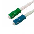 ANSA - Câble / Rallonge fibre optique Freebox - Jarretière simplex Monomode SC-APC vers SC-UPC - Connecteur renforcé et câble blindé - Très peu de perte - 3m blanc