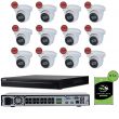 Pack de vidéosurveillance IP POE 12 caméras dôme 5MP - 20 jours d'enregistrement