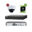 Pack de vidéosurveillance IP POE 1 caméra dôme 2MP - 3 mois d'enregistrement