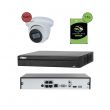 Pack de vidéosurveillance IP POE 1 caméra dôme 5MP - 90 jours d'enregistrement