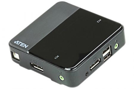 Commutateur KVM 2 moniteurs 4 ordinateurs Displayport + HDMI, 4K