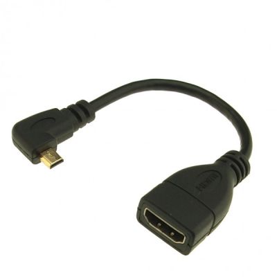 J&D 2-Pack Micro HDMI vers HDMI Adaptateur Plaqués-Or HDMI Femelle vers Micro HDMI Mâle Convertisseur D'adaptateur Compatible avec la Caméra du Smartphone 