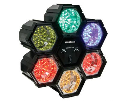 Jeu de lumière modulateur chenillard 6 spots LED => Livraison 3h gratuite*  @ Click & Collect magasin Paris République