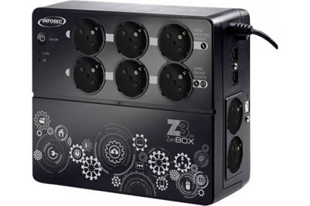 1000VA 500W Infosec Onduleur Z3 Zenergy Box avec prises FR