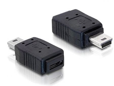 Adaptateur USB-C femelle vers Micro B mâle, Compact - Gris - Français