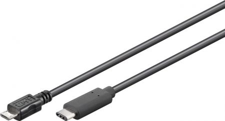 - 0,91 mètre certifié USB-IF Basics Câble USB-C 2.0 vers Micro-B Noir 