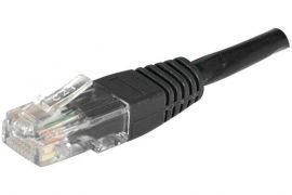 Câble Ethernet CAT6 U/UTP non blindé étanche noir