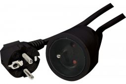 Rallonge électrique 5m noire IP44