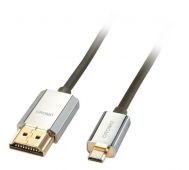 Câble HDMI 2.0 vers micro HDMI compatible 4K slim 3m CROMO