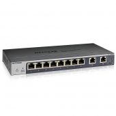 Switch Ethernet NETGEAR 8 Ports RJ45 Gigabit manageable + 2 Ports RJ45 10 Gigabit - GS110EMX